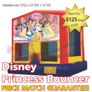 Kingston Bouncy Castle Rentals - Separate Castles 2014 - Disney Princess Bouncer No Slide